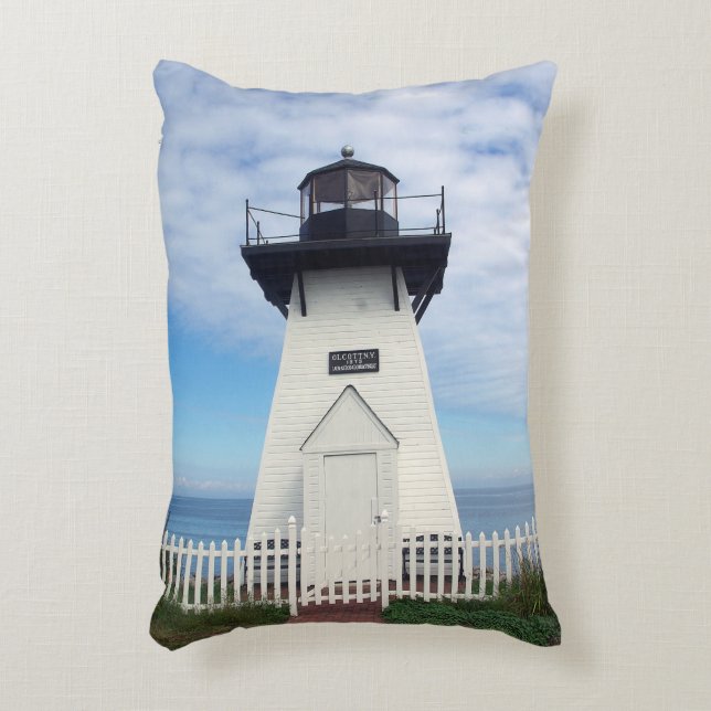 Olcott Lighthouse accentkudde Prydnadskudde (Framsidan(Vertikal))
