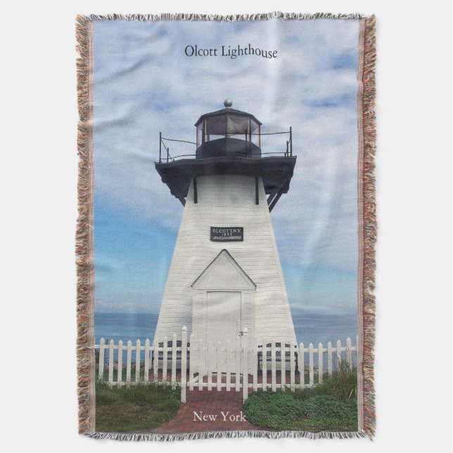 Olcott Lighthouse Throw Blanket Filt (Framsidan Vertikal)