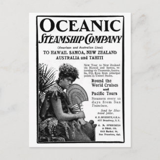 Old Advert Oceanic Steamship Company Vykort