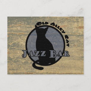 Old Alley Cat Jazz Pub Vykort