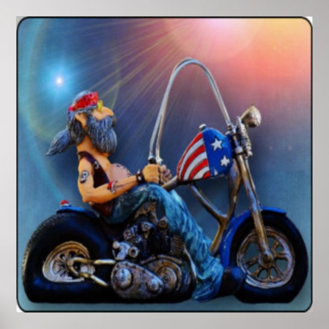 Old American Biker Poster (Framsidan)
