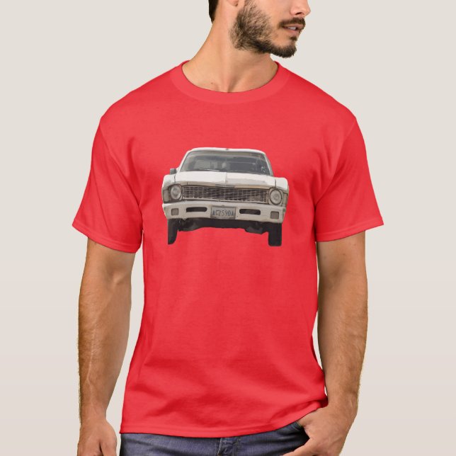old american car chevy nova funny t shirt (Framsida)