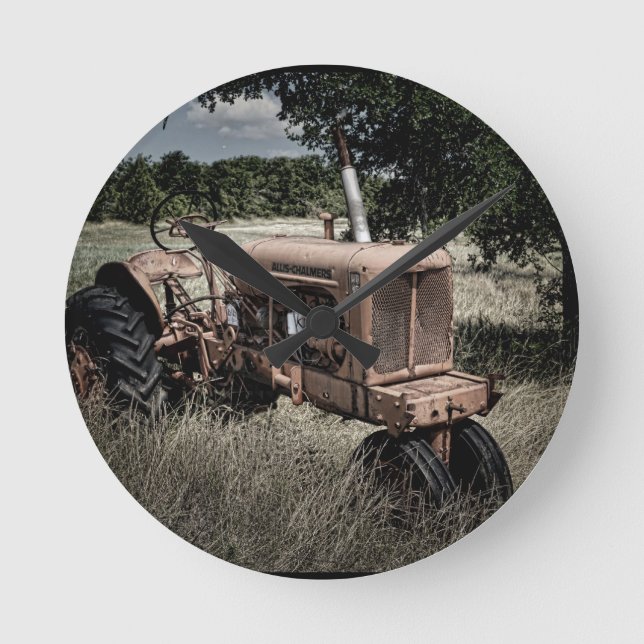 Old Antique Allis Chalmers Clock Rund Klocka (Framsida)