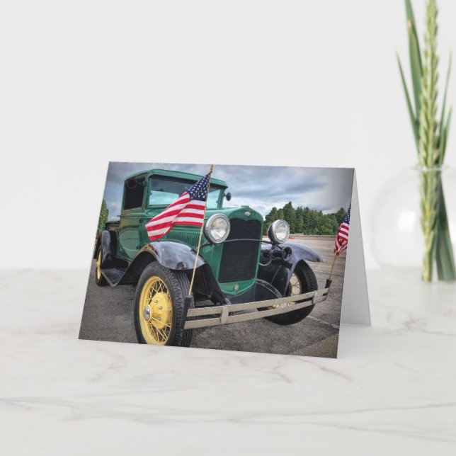 Old Antique Ford Lastbil Kort (Framsida)