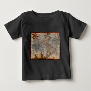 Old Antique North & South America Karta Tee Shirt