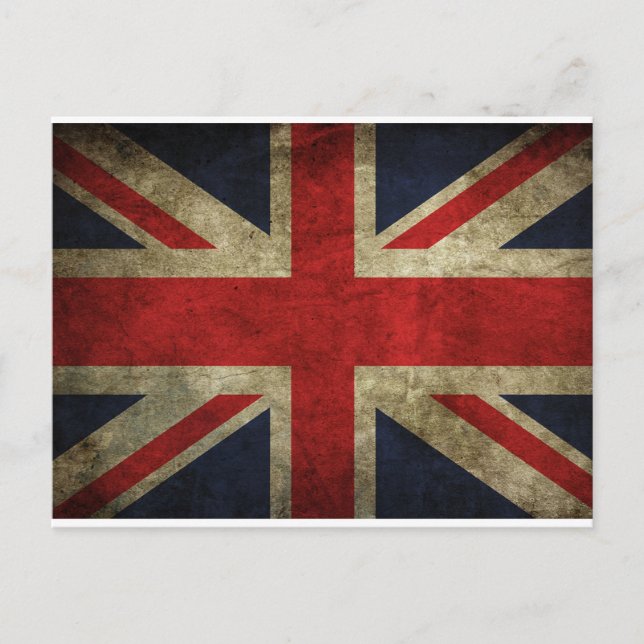 Old Antique UK British Union Jack Flagga Vykort (Framsida)