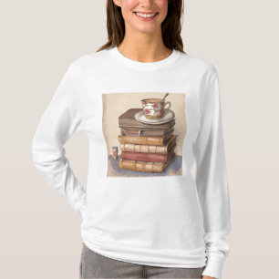 Old Antique Vintage Bokar och Kopp of Coffee T Shirt
