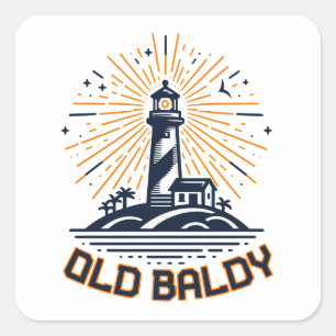 Old Baldy fyr Sunrise Fyrkantigt Klistermärke