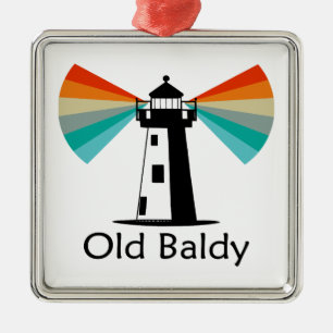 Old Baldy Lighthouse Rainbow Julgransprydnad Metall