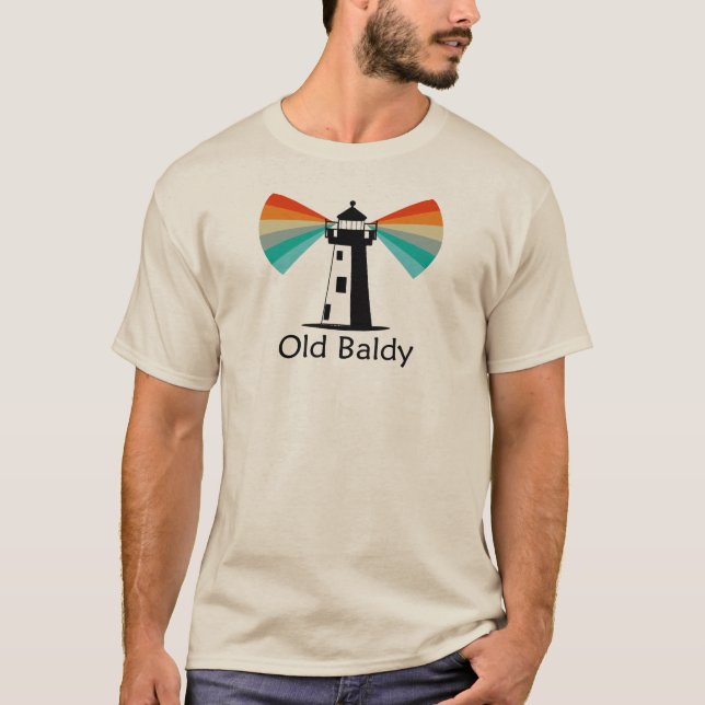 Old Baldy Lighthouse Rainbow T Shirt (Framsida)