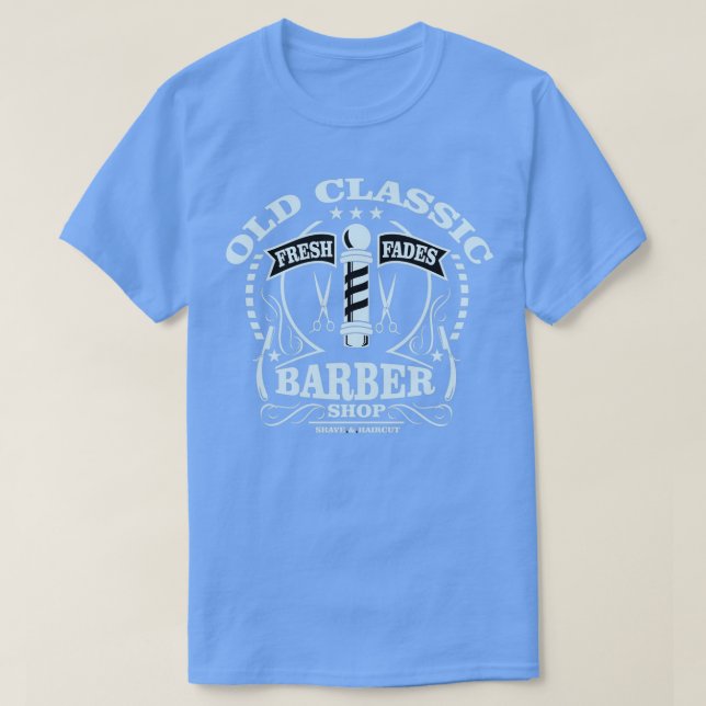 Old Barber Shop T Shirt (Design framsida)