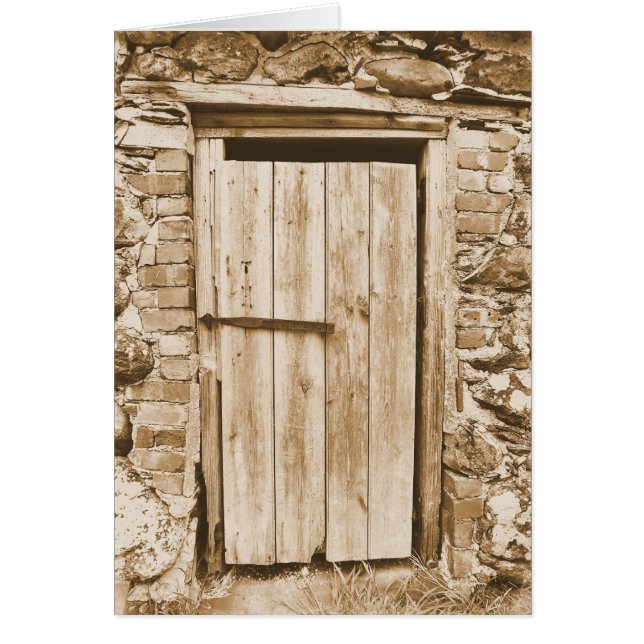 OLD BARN DOOR CARD HÄLSNINGSKORT (Framsidan)