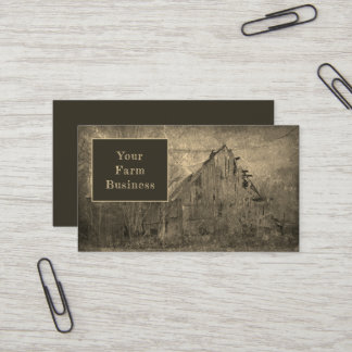 Old Barn Grunge Struktur Sepia Brown Vintage Rusti Visitkort