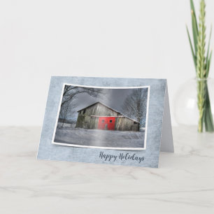 Old Barn in Winter Winter Winter Kort