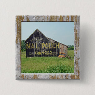 Old Barn Mail Pouch Tobacco Reklam Knapp