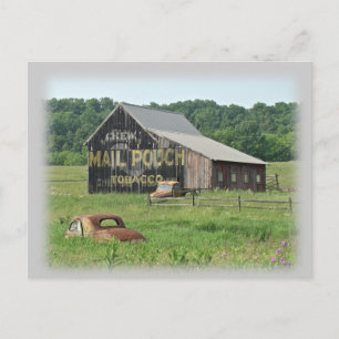 Old Barn Mail Pouch Tobacco Reklam Vykort