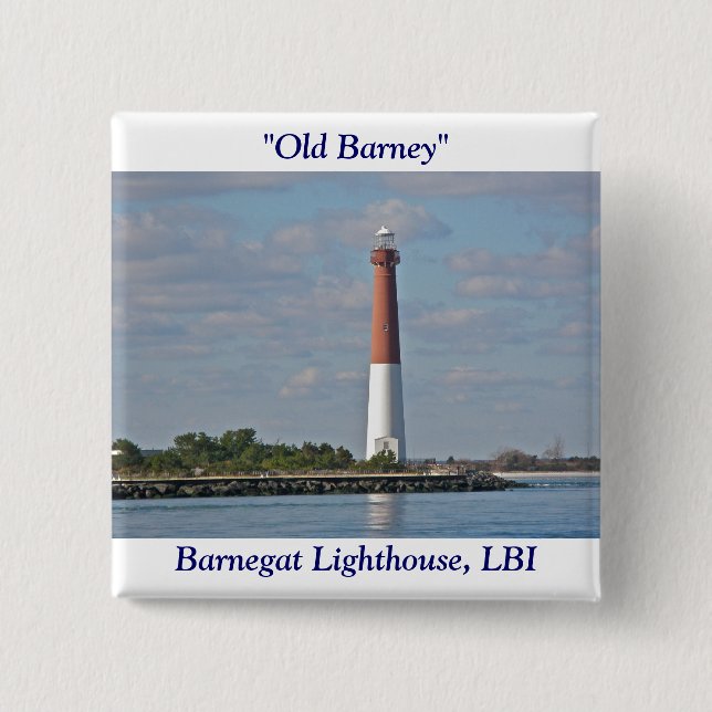 "Old Barney" Barnegat Lighthouse LBI NJ Knapp (Framsida)