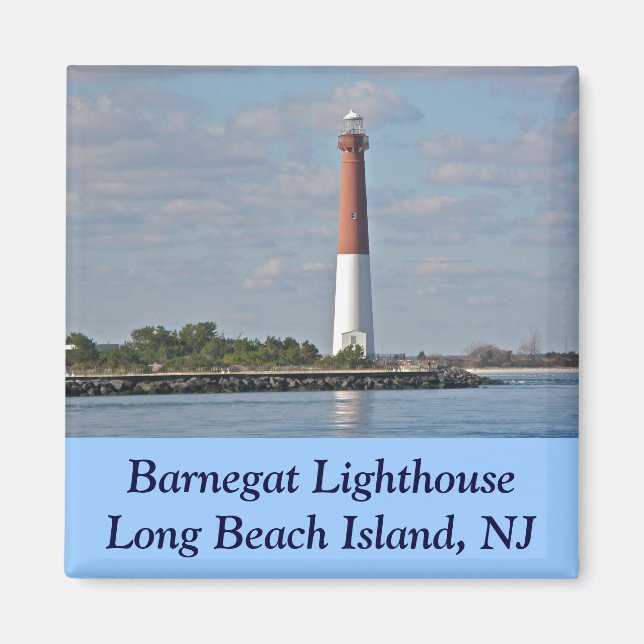 "Old Barney" Barnegat Lighthouse LBI NJ Magnet (Framsidan)