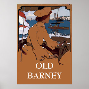 OLD BARNEY, Barnegat Lighthouse Vintage Stil Poster