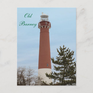 Old Barney Lighthouse NJ Vykort