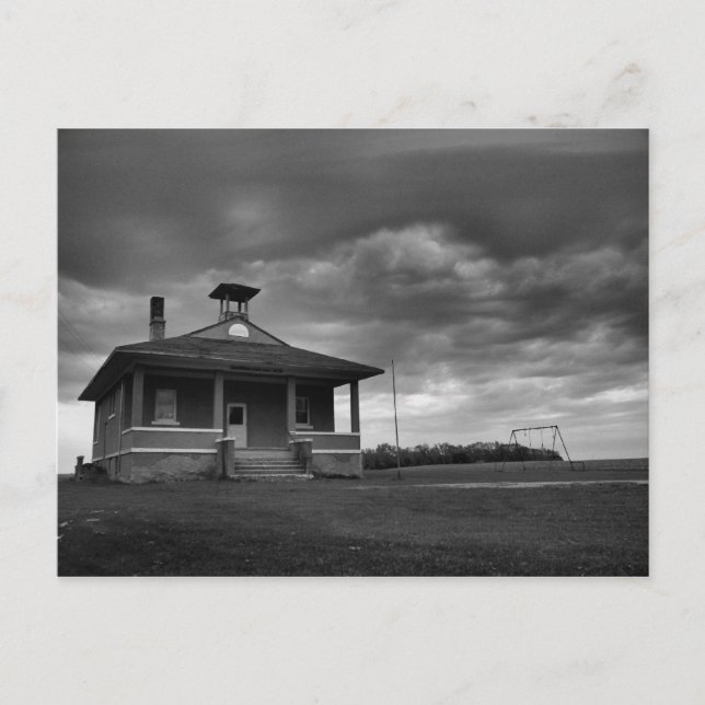 Old Bergen Schoolhouse Vykort (Framsida)