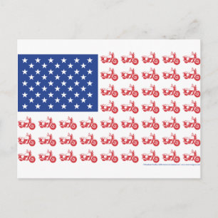 OLD-BIKE-FLAGGA-TEE VYKORT