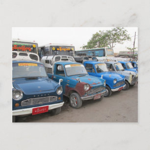 Old Blue Mazdas Taxi Vykort