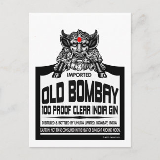 Old Bombay Gin Vykort
