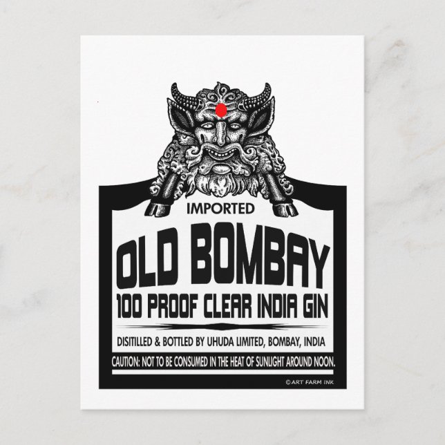 Old Bombay Gin Vykort (Framsida)