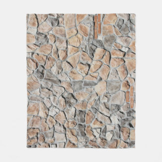 Old Brown Castle Stone Struktur Fleecefilt