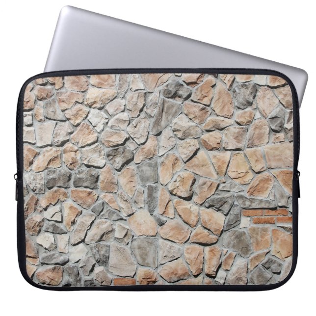 Old Brown Castle Stone Struktur Laptop Fodral (Framsidan)