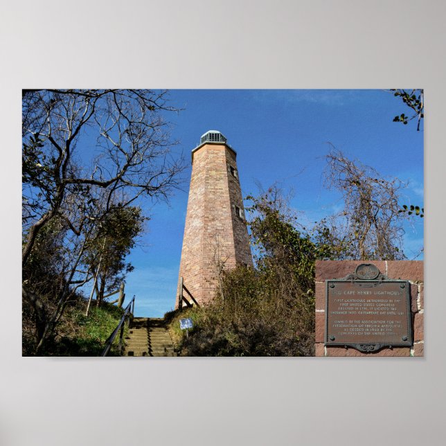 Old Cape Henry Lighthouse Poster (Framsidan)