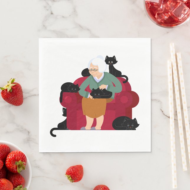 Old Cat Dam Pappersservett (Skapare uppladdad)