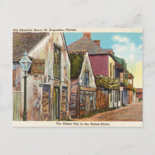 Old Charlotte Street, Augustine, Florida Vykort