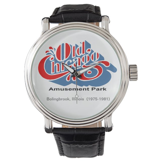 Old Chicago Amusement Park, Bolingbrook, Illinois Armbandsur (Framsida)