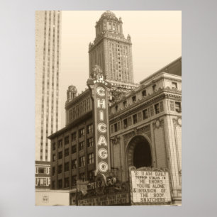Old Chicago Photo Art Print Poster