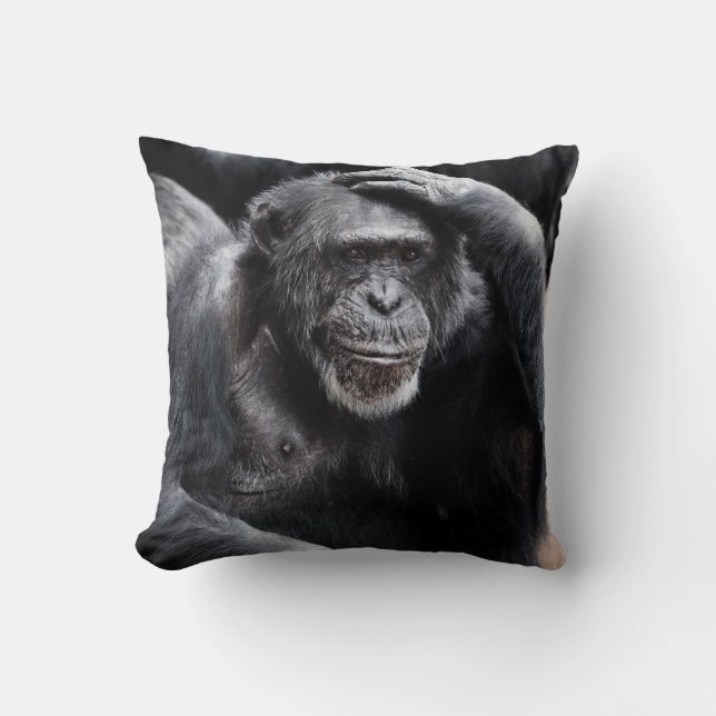 Old Chimpanzee dekorativ kudde (Framsida)