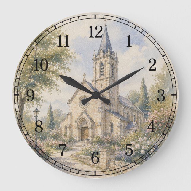 Old Church Wall Clock — Historic Landscape Design Stor Klocka (Framsida)