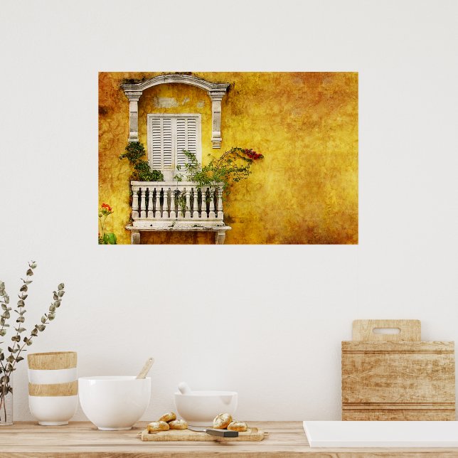 Old City Cartagena Poster (Kök)