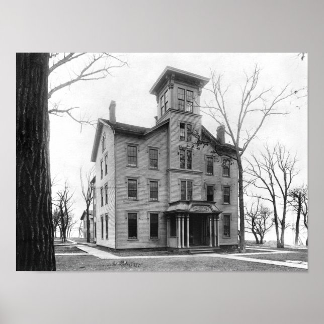 Old College, Evanston, byggt 1855 Poster (Framsidan)