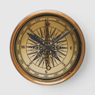 Old Compass Rund Klocka