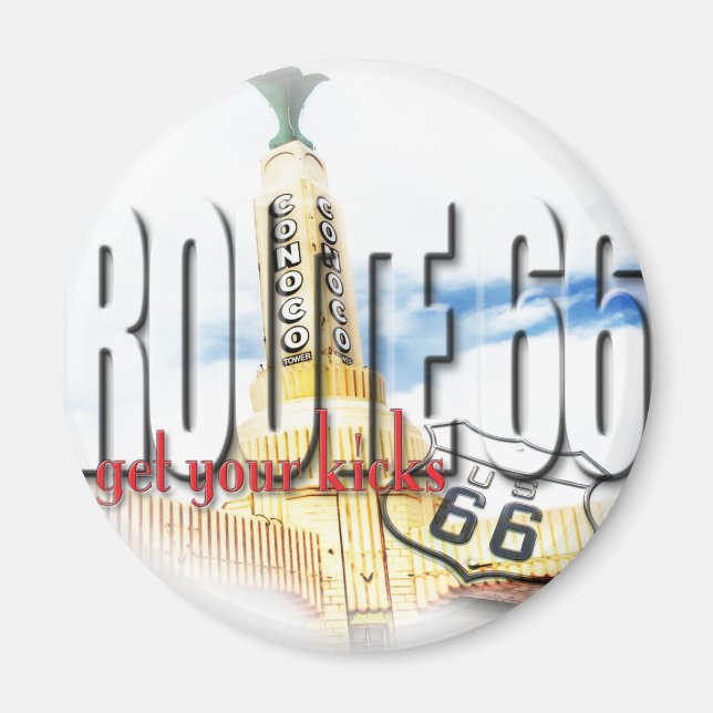 Old Conoco Gas Station, Texas - Route 66 Magnet (Framsidan)