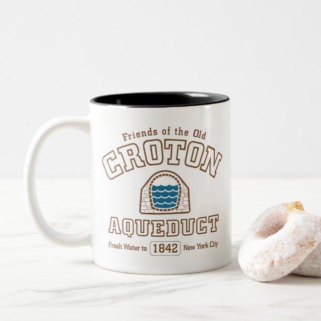 Old Croton Aqueduct-mugg Två-Tonad Mugg (Med munk)