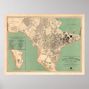 Old Dakar Senegal Karta (1925) Poster