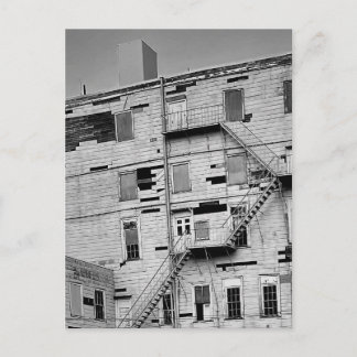 Old Dilapitated Abandoned Factory Building Photo Vykort