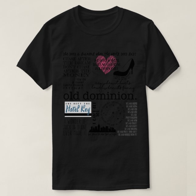 Old Dominion Lyrics Premium Scoop T-Shirt (Design framsida)