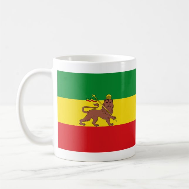 Old Ehtiopian flag Kaffemugg (Vänster)