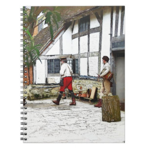 OLD ENGLAND ANTECKNINGSBOK MED SPIRAL