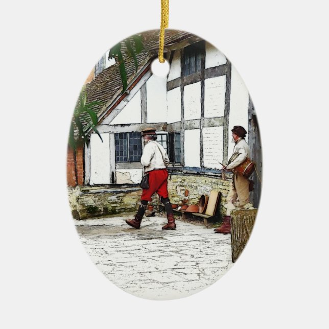 OLD ENGLAND JULGRANSPRYDNAD KERAMIK (Framsidan)