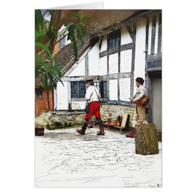 OLD ENGLAND-KORT HÄLSNINGSKORT (Framsidan)